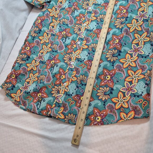 CREMIEUX PREMIUM DENIM Men's Size XLT Shirt Stretch Lightweight Green Multi  (54 - Picture 9 of 9